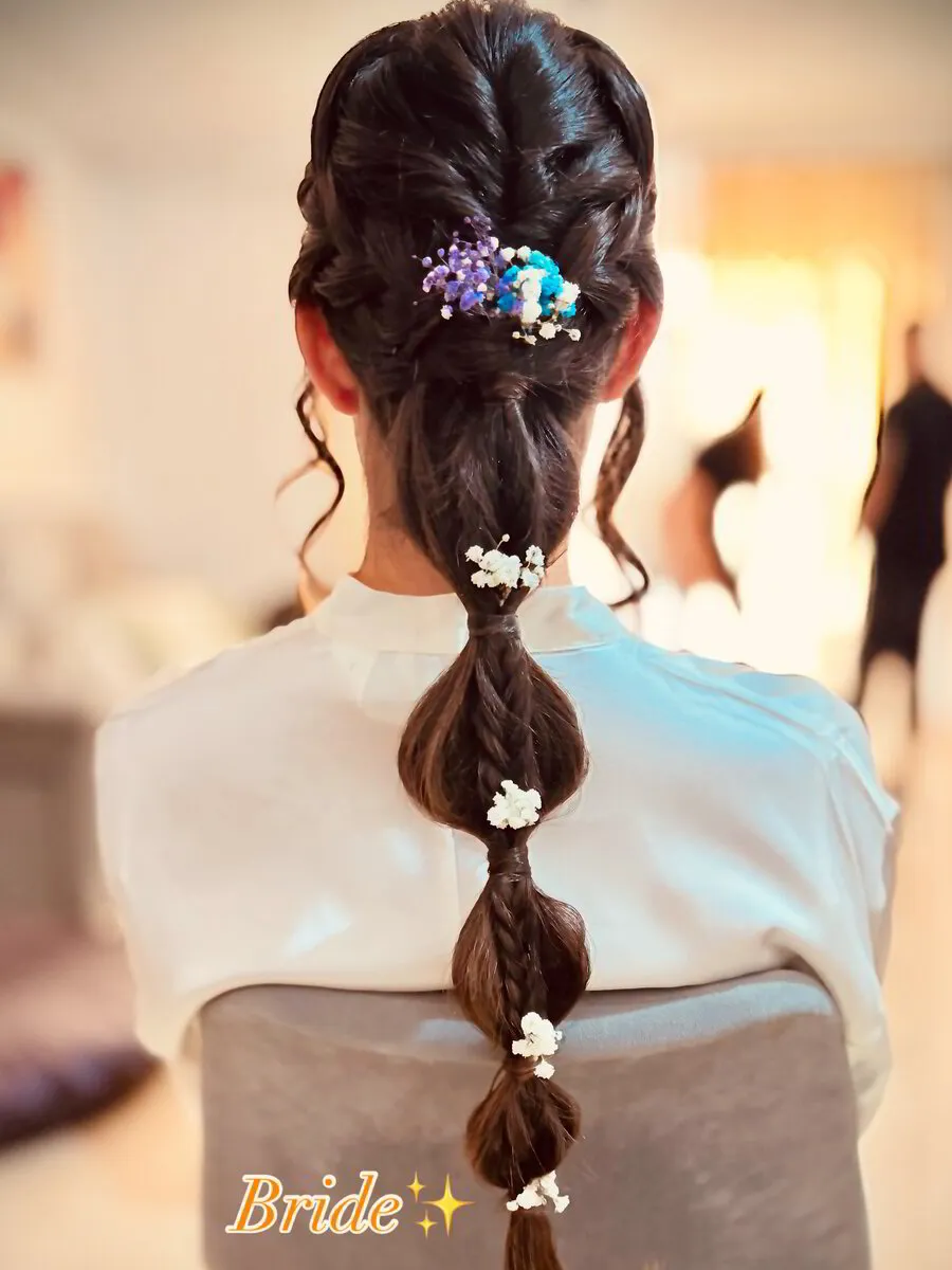 Trenza nupcial, trabajo de Glow Up Studio